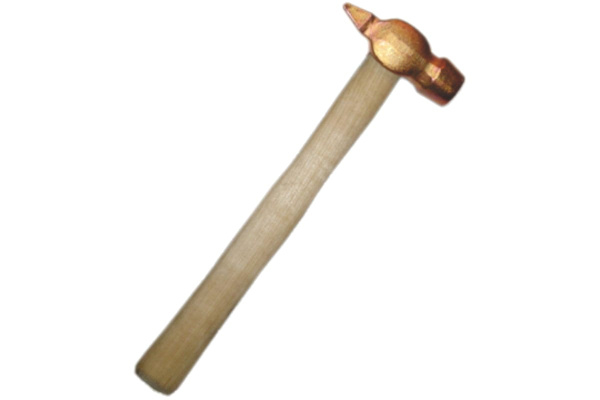 Молоток стальной с круглым бойком омеднённый искробезопасный (А-0.6 кг) СПЕЦ И-00791