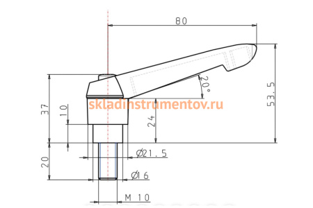 Зажимной рычаг KIPP K0269.3101X20