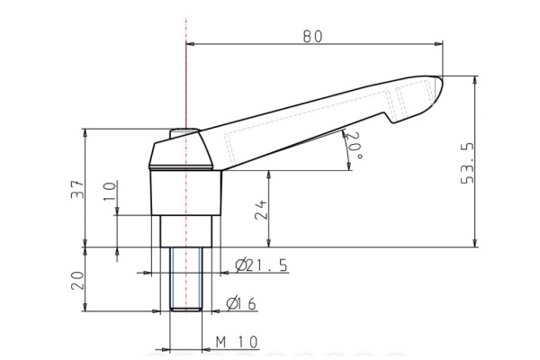 Зажимной рычаг KIPP K0269.3101X20
