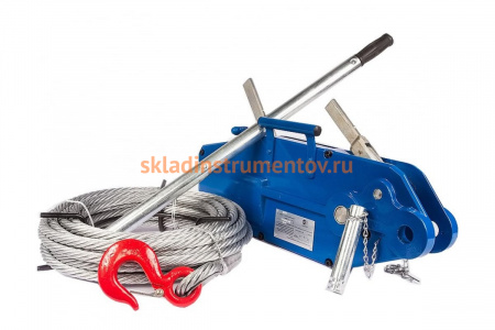 Рычажная тросовая лебедка TOR МТМ 3200 3.2 т, длина 20 м, стальной корпус 1002529