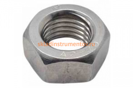 Шестигранная гайка ЗУБР DIN 934 класс прочности 8 оцинкованная M16 ТФ6 2 шт. 4-303536-16