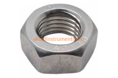 Шестигранная гайка ЗУБР DIN 934 класс прочности 8 оцинкованная M16 ТФ6 2 шт. 4-303536-16