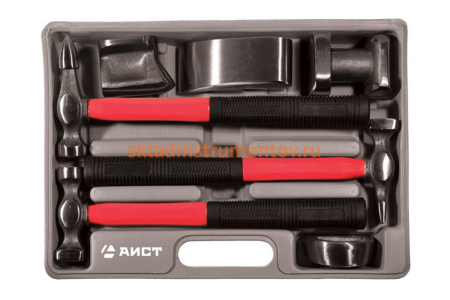 Рихтовочный набор для кузовных работ AIST 7 предметов, в пласт. кейсе 67917007-1 00-00014743