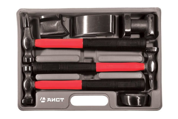 Рихтовочный набор для кузовных работ AIST 7 предметов, в пласт. кейсе 67917007-1 00-00014743
