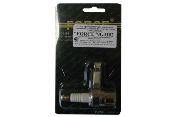 Тестер проверки искры зажигания с массовой клеммой без снятия свечи FORCE 9G3102