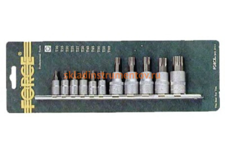 Набор бит-насадок Torx 1/4" и 3/8", 11 шт. FORCE 2111I