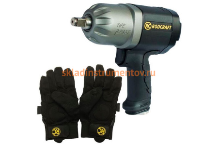 Ударный гайковерт 1/2" RODCRAFT 2277 + перчатки 8951000220