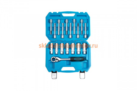 Набор инструмента для разбора стоек с проходной трещоткой, 18 предметов AV Steel AV-922058