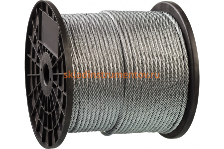 Грузоподъемный стальной трос ЗУБР Профессионал DIN 3066, d=10 мм, L=60 м 30417-10