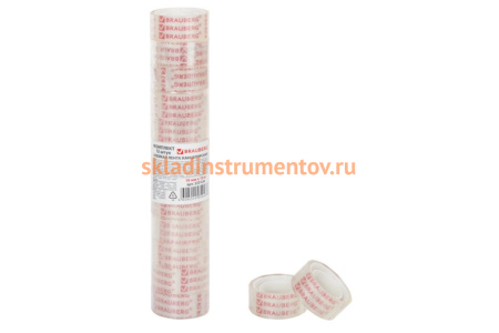 Клейкие ленты BRAUBERG 19 мм х 10 м, канцелярские, комплект 12 шт., прозрачные 223124
