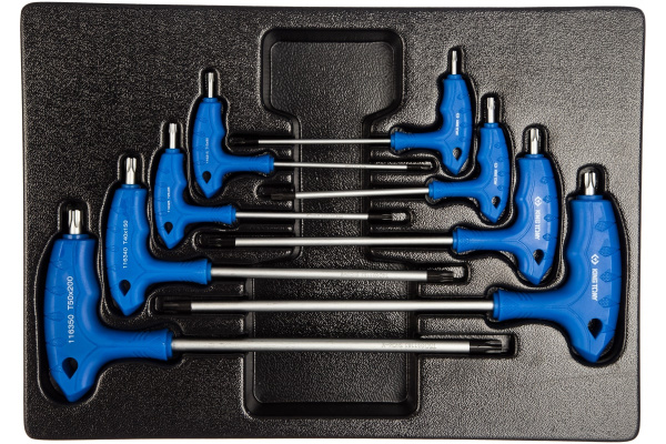 Набор L-образных ключей TORX (ложемент, 8 предметов) KING TONY 9-22308PR