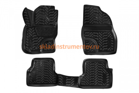 Ковры в салон Airline 3D с подпятником для Ford Focus II 05-11 4 шт. ACM-PS-28