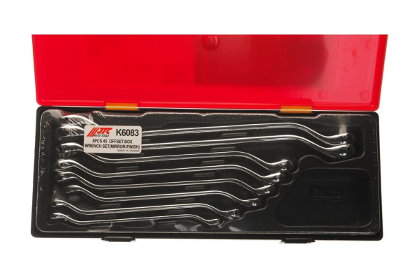 Набор накидных ключей 45град, в кейсе 8шт JTC-K6083