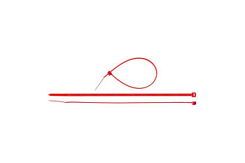 Нейлоновый хомут Зубр МАСТЕР красный, 2,5 мм x 100 мм, 100 шт 309040-25-100