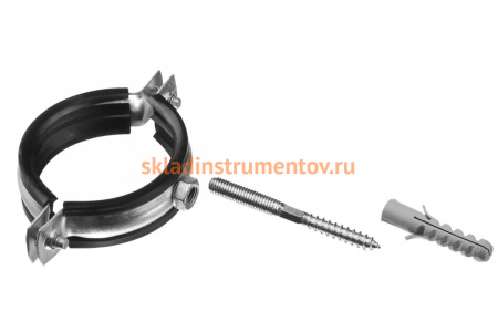 Трубный хомут с гайкой ЗУБР оцинкованный,1 1/4" 37866-40-45