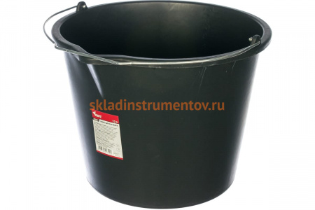 Строительное пластиковое ведро для перемешивания раствора с носиком 12 л КУРС 4087