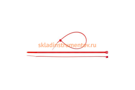 Нейлоновый хомут Зубр МАСТЕР красный, 3,6 мм x 300 мм, 100 шт 309040-36-300