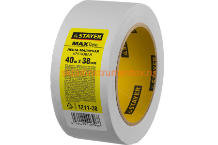 Лента малярная бумажная (38 мм; 40 м) Stayer 1211-38