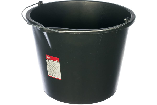 Строительное пластиковое ведро для перемешивания раствора с носиком 12 л КУРС 4087