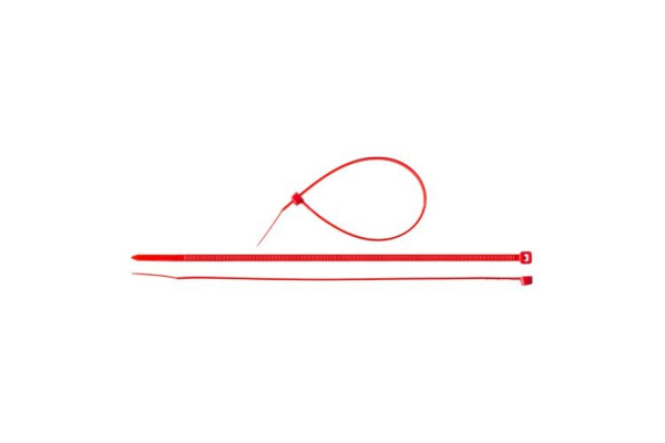 Нейлоновый хомут Зубр МАСТЕР красный, 3,6 мм x 300 мм, 100 шт 309040-36-300