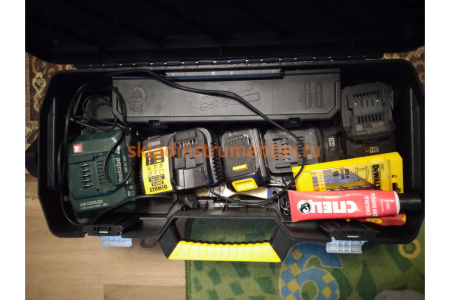 Открытый профессиональный пластмассовый ящик для инструмента со съемным кейсом STANLEY 1-97-506