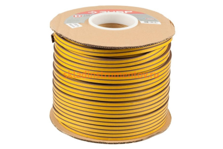 Резиновый самоклеящийся уплотнитель Зубр профиль "D", коричневый, 150м 40930-150