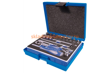 Набор шестигранных торцевых головок с принадлежностями KING TONY 1/4" 4-14 мм 21 предмет 2524MRV