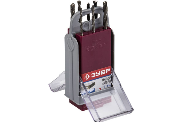 Набор сверл комбинированный 7 шт. для электродрели ЗУБР 4-29704-H7-SB