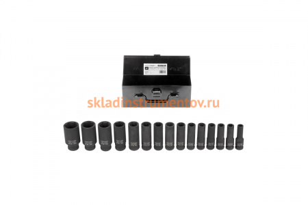 Набор головок ударных глубоких (15 пр, 1/2" 10-32 мм) WIEDERKRAFT WDK-710BL