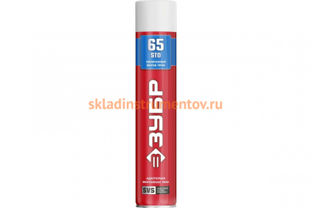 Монтажная пена ЗУБР STD 65 750мл с увеличенным выходом, адаптерная, всесезонная, SVS 41144