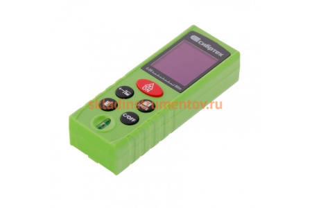 Лазерный дальномер с пузырьковым уровнем Сибртех PM-60 38011