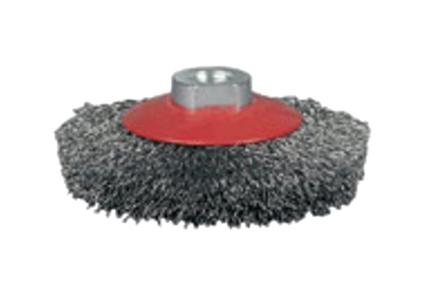 Щётка вогнутая, гофрированная латунная проволока №022 (100 мм; М14) для УШМ Атака 21779