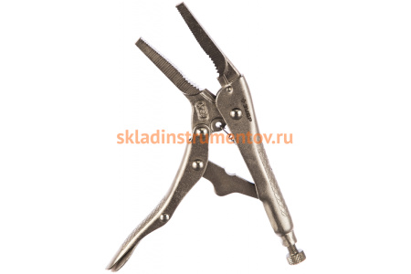 Ручной зажим Зубр Эксперт с удлиненными губками из кованой Cr-V стали для мест с ограниченным доступом 150 мм 22511-15