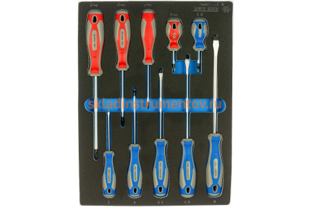 Набор отверток (ложемент, 10 предметов) KING TONY 9-31110MRV