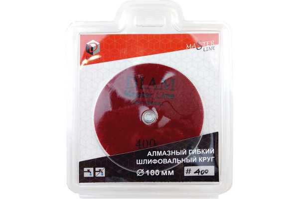 Круг алмазный гибкий шлифовальный Master Line Universal (100х15 мм; №400; сухая/мокрая) Diam 000626