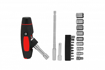 Набор головок и бит с трёхпозиционной реверсивной отверткой 20шт VIRA 305079