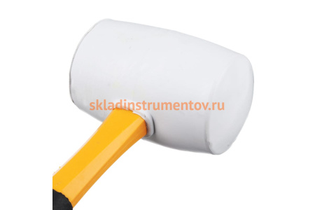 Киянка ЕРМАК белая резина, фибергласовая обрезиненная рукоятка 680г 662-014