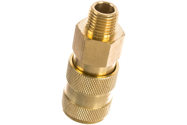 Быстроразъем пневматический с клапаном наружная резьба 1/4" в держателе Rockforce RF-BSE1-2SM