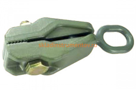 Усиленный плоскогубый зажим для кузовных работ с рым-болтом FORCE 9M1603 (цвет-зелёный, захват S=57мм, нагрузка 6т)