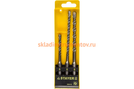 Набор буров по бетону STAYER 3 шт. 2930-H3