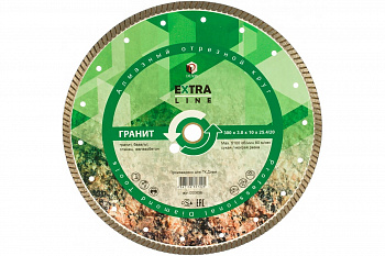 Диск алмазный отрезной Turbo Гранит Extra Line (300х25.4/20 мм; 3х10 мм) DIAM 000636