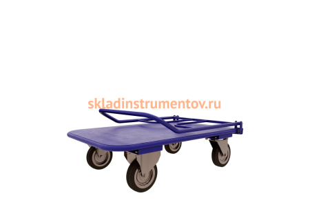 Тележка RUSKLAD платформенная со складной ручкой (система складывания ручки - педаль) ТПСР 1 М П (500x800) d125мм Тележка RUSKLAD платформенная со складной ручкой (система складывания ручки - педаль) ТПСР 1 М П (500x800) d125мм