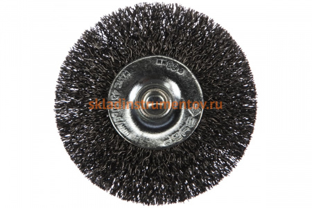 Щетка дисковая ПРОФЕССИОНАЛ (63 мм; 0.3 мм; витая стальная проволока) для дрели ЗУБР 35198-063_z02