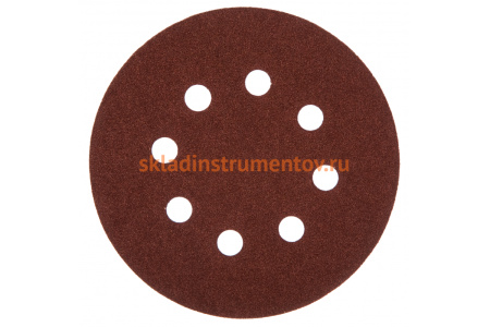 Круг шлифовальный универсальный 5 шт. (125 мм; Р80) "МАСТЕР" Зубр 35562-125-080