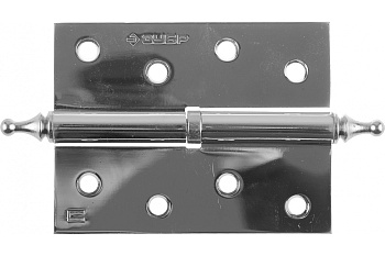 Дверная разъемная петля Зубр Эксперт 1 подшипник цвет хром CP правая с крепежом 100x75x2.5 мм 2 шт. 37605-100-2R
