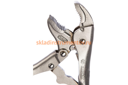 Зажим с фиксатором и закругленными губками 180мм KING TONY 6011-07R