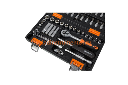 Набор инструментов 1/2, 1/4 дюйма, CrV, пластиковый кейс 82 предмета Вихрь 73/6/7/3
