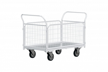 Тележка RUSKLAD платформенная с сетчатыми бортами, оцинкованная ТС Ц 5 (710х1210х200) d160мм