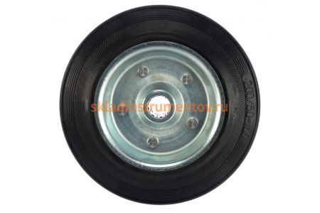 Колесо (200 мм; г/п 185 кг; резина/металл; игольчатый подшипник) ЗУБР 30936-200