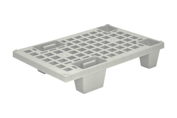 Перфорированный паллет на ножках, серый, 600х400х130 мм Тара.ру 15552